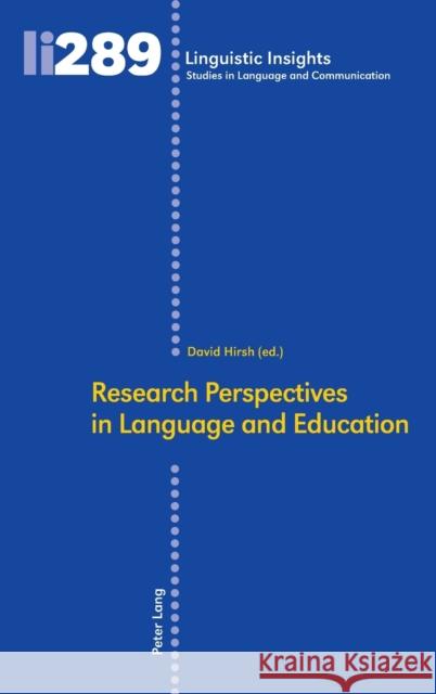 Research Perspectives in Language and Education Maurizio Gotti David Hirsh 9783034342193 Peter Lang Gmbh, Internationaler Verlag Der W