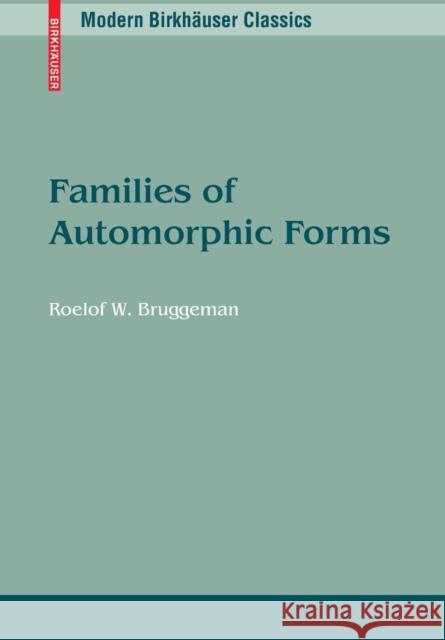 Families of Automorphic Forms Bruggeman 9783034603355 SPRINGER
