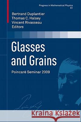 Glasses and Grains: Poincaré Seminar 2009 Duplantier, Bertrand 9783034800839 Not Avail
