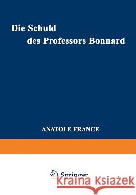 Die Schuld des Professors Bonnard FRANCE 9783034864718