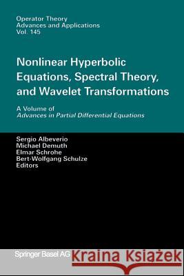 Nonlinear Hyperbolic Equations, Spectral Theory, and Wavelet Transformations: A Volume of Advances in Partial Differential Equations Albeverio, Sergio 9783034894296 Birkhauser