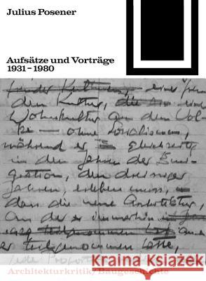Aufsätze und Vorträge 1931-1980  9783035600568 Birkhäuser