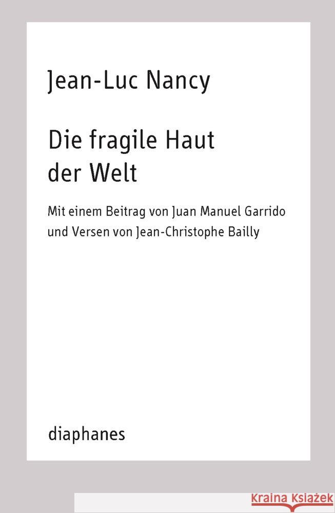 Die fragile Haut der Welt Nancy, Jean-Luc 9783035803945