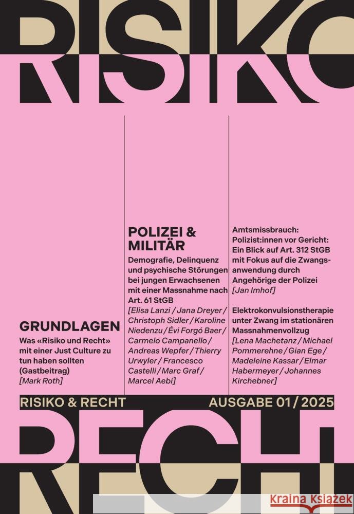 Risiko & Recht 01/2025 Seferovic, Goran 9783038057932