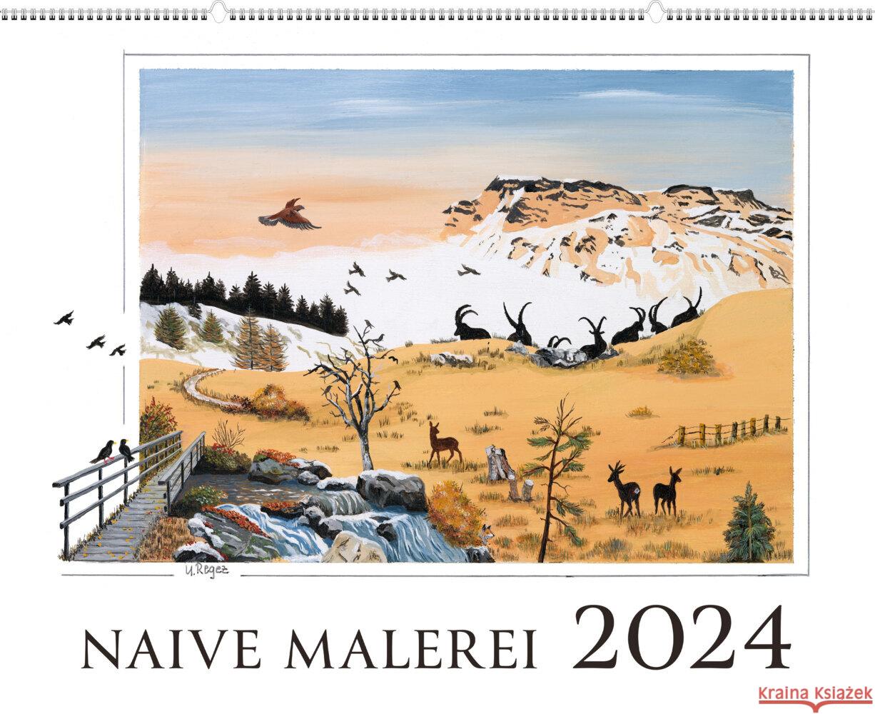 Kalender Naive Malerei 2024 Regez-Fuchs, Ursula 9783038184751