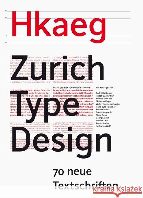 Zurich Type Design - 70 Neue Textschriften Rudolf Barmettler Ed. 9783038630432 Triest Verlag