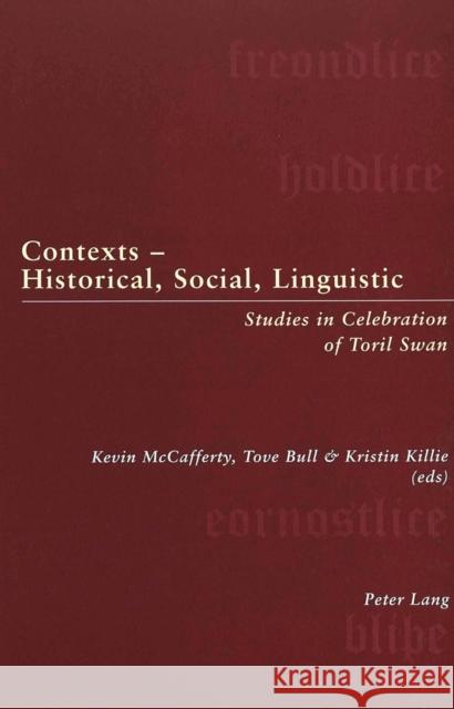 Contexts - Historical, Social, Linguistic: Studies in Celebration of Toril Swan McCafferty, Kevin 9783039106257