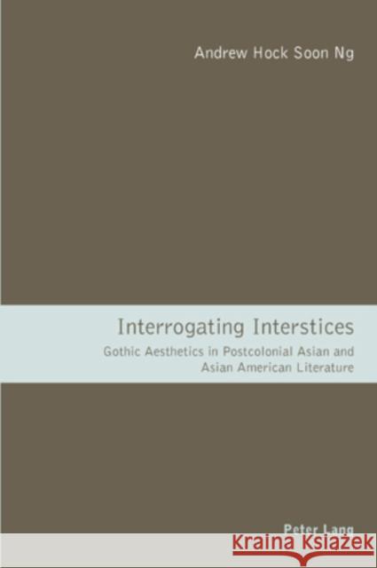 Interrogating Interstices: Gothic Aesthetics in Postcolonial Asian and Asian American Literature Andrew Hock Soon Ng 9783039110063