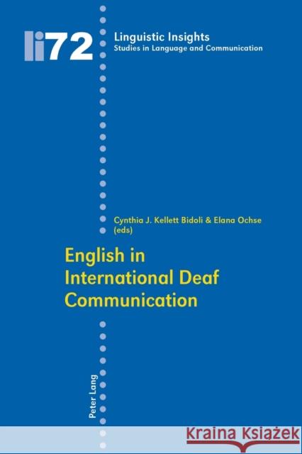 English in International Deaf Communication  9783039116102 Verlag Peter Lang