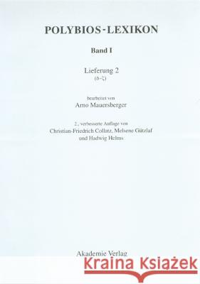 (D - Z) Christian-Friedrich Collatz, Hadwig Helms, Melsene Schäfer 9783050040127
