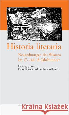 Historia literaria Frank Grunert, Friedrich Vollhardt 9783050042848