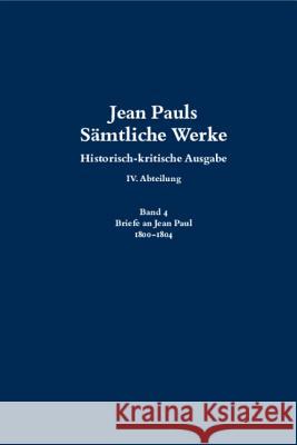 1800 Bis 1804 Jean Paul Rölcke, Michael Steinsiek, Angela 9783050049151 Akademie-Verlag