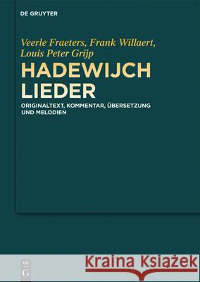 Hadewijch: Lieder Fraeters, Veerle 9783050056715 de Gruyter
