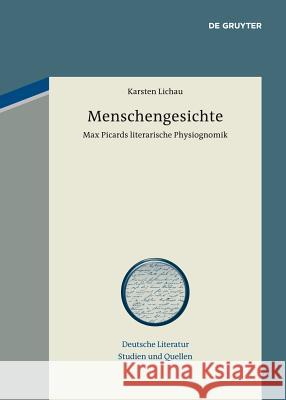 Menschengesichte Lichau, Karsten 9783050062693 De Gruyter (A)