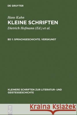 Sprachgeschichte. Verskunst  9783110002447 Walter de Gruyter