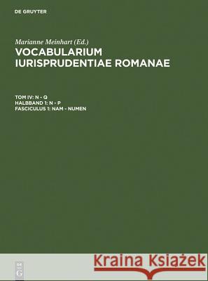 Nam - Numen Meinhart, Marianne 9783110013801