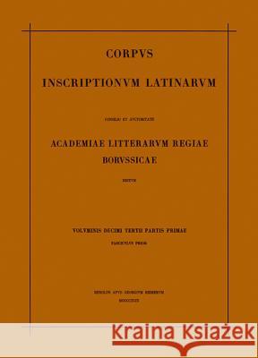 Inscriptiones Aquitaniae Et Lugdunensis Hirschfeld, Otto 9783110014051