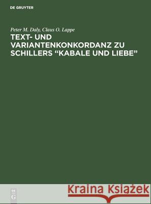 Text- Und Variantenkonkordanz Zu Schillers 