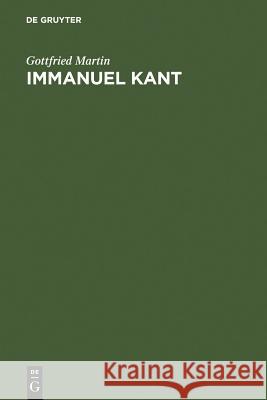 Immanuel Kant Martin, Gottfried 9783110025552