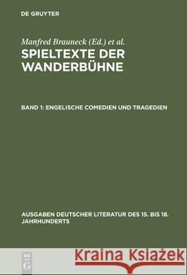 Engelische Comedien und Tragedien Hans-Gert Roloff 9783110026955 Walter de Gruyter