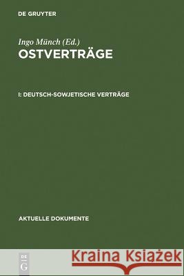 Deutsch-Sowjetische Verträge Münch, Ingo 9783110039337