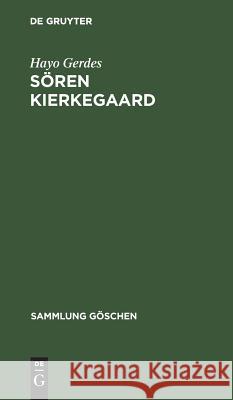 Sören Kierkegaard Gerdes, Hayo 9783110062939