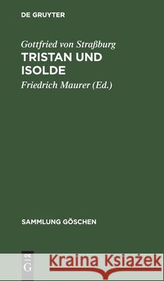 Tristan und Isolde Friedri Gottfrie 9783110068412 de Gruyter