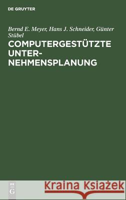 Computergestützte Unternehmensplanung Meyer, Bernd E. 9783110069150