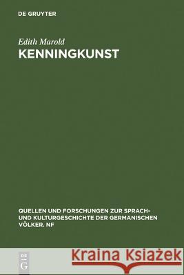 Kenningkunst Marold, Edith 9783110076219 Walter de Gruyter