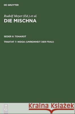 Nidda (Unreinheit der Frau)  9783110082876 De Gruyter