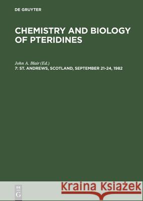 St. Andrews, Scotland, September 21-24, 1982  9783110085600 De Gruyter