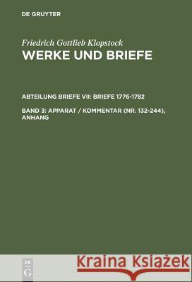 Apparat / Kommentar (Nr. 132-244), Anhang Riege, Helmut 9783110089332