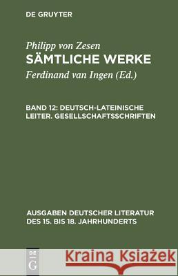 Deutsch-lateinische Leiter. Gesellschaftsschriften  9783110097757 De Gruyter