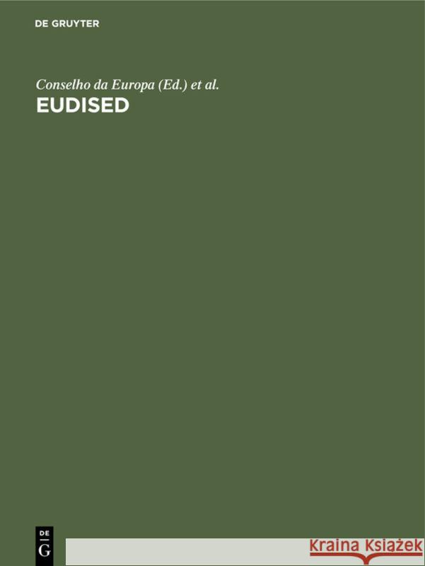 Eudised: Thesaurus Multilingue Para O Tratamento Da Informação Em Educação Conselho Da Europa 9783110099058 De Gruyter Mouton