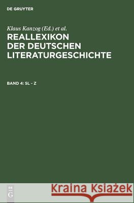 Sl - Z Klaus Kanzog 9783110100853