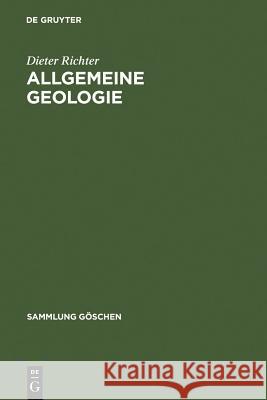 Allgemeine Geologie Dieter Richter 9783110104165