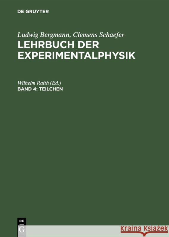 Teilchen Wilhelm Manfred Rait 9783110109771 de Gruyter