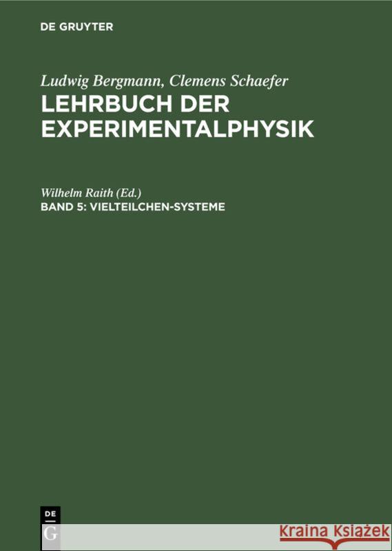 Vielteilchen-Systeme Wilhelm Christian Rait 9783110109788 de Gruyter