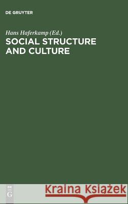 Social Structure & Culture Hans Haferkamp   9783110113105