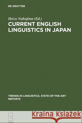 Current English Linguistics in Japan  9783110117813 Gruyter