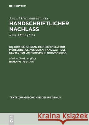 1769 -1776 Francke, August Hermann 9783110128420
