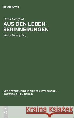 Aus den Lebenserinnerungen Herzfeld, Hans 9783110135206 De Gruyter