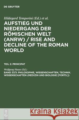 Wissenschaften (Medizin und Biologie). Tl.3 Hildegard Temporini Wolfgang Haase 9783110145441 Walter de Gruyter