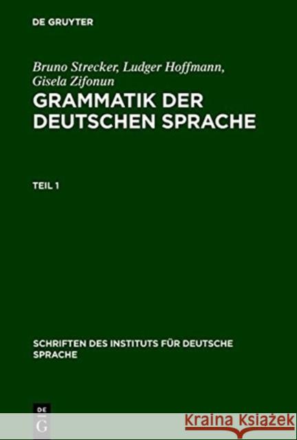 Grammatik der deutschen Sprache Zifonun, Gisela 9783110147520 Walter de Gruyter