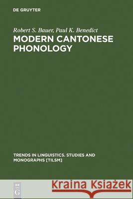 Modern Cantonese Phonology  9783110148930 Mouton de Gruyter