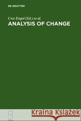 Analysis of Change Engel, Uwe 9783110149364 Walter de Gruyter & Co