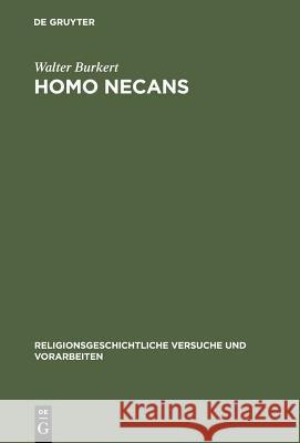 Homo Necans Burkert, Walter 9783110150995