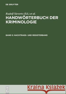 Nachtrags- und Registerband  9783110161717 De Gruyter