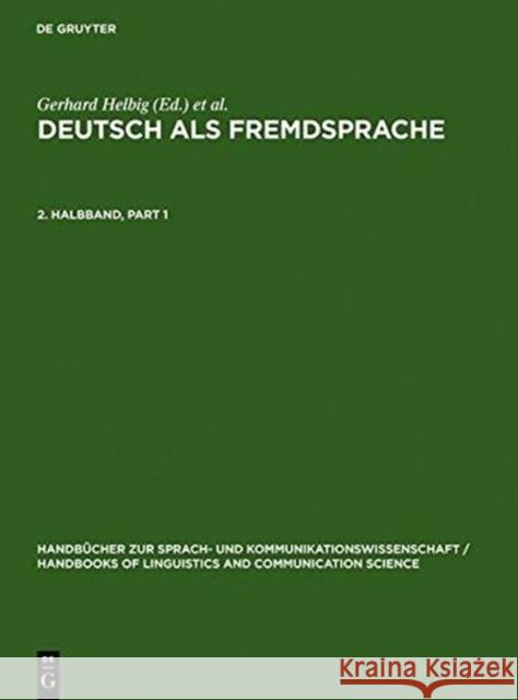 Deutsch ALS Fremdsprache. 2. Halbband Helbig, Gerhard 9783110169409