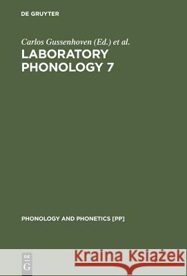 Laboratory Phonology 7 Gussenhoven, Carlos 9783110170863